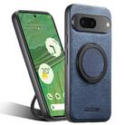 For Google Pixel 7 Suteni G3 360 Rotation Holder MagSafe Denim Leather Back Phone Case(Blue) - 1