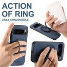 For Google Pixel 7 Suteni G3 360 Rotation Holder MagSafe Denim Leather Back Phone Case(Blue) - 3