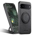 For Google Pixel 6 Pro Suteni G3 360 Rotation Holder MagSafe Denim Leather Back Phone Case(Black) - 1