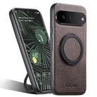 For Google Pixel 6 Pro Suteni G3 360 Rotation Holder MagSafe Denim Leather Back Phone Case(Brown) - 1