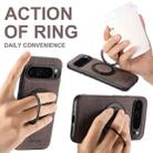 For Google Pixel 10 Pro Suteni G3 360 Rotation Holder MagSafe Denim Leather Back Phone Case(Brown) - 3