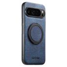 For Google Pixel 10 Pro Suteni G3 360 Rotation Holder MagSafe Denim Leather Back Phone Case(Blue) - 1