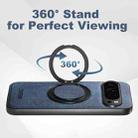 For Google Pixel 10 Pro Suteni G3 360 Rotation Holder MagSafe Denim Leather Back Phone Case(Blue) - 2