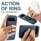 For Google Pixel 10 Pro Suteni G3 360 Rotation Holder MagSafe Denim Leather Back Phone Case(Blue) - 3