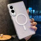 For Samsung Galaxy S25 Edge 5G Sequins Glitter MagSafe TPU Phone Case(Transparent) - 1