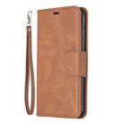 Retro Lambskin Texture Pure Color Horizontal Flip PU Leather Case for Galaxy A6 Plus 2018, with Holder & Card Slots & Wallet & Lanyard(Brown) - 1