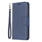 Retro Lambskin Texture Pure Color Horizontal Flip PU Leather Case for Galaxy A6 Plus 2018, with Holder & Card Slots & Wallet & Lanyard(Blue) - 1