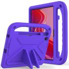 For Lenovo Tab TB-311 / WiFi 10.1 2025 Handle EVA Shockproof Tablet Case with Holder(Purple) - 1