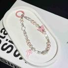 Diamond-Encrusted Pearl Butterfly Phone Chain(Pink) - 1