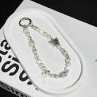 Diamond-Encrusted Pearl Butterfly Phone Chain(White) - 1