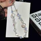 Heidi Beads Bow Pendant Mobile Phone String(White) - 1