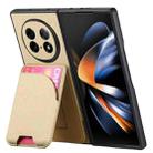 For OPPO Find N5 Twill Fabric Leather Skin Card Bag Magnetic Back Phone Case(Khaki) - 3