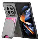For OPPO Find N5 Twill Fabric Leather Skin Card Bag Magnetic Back Phone Case(Gray) - 3