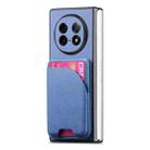 For OPPO Find N5 Twill Fabric Leather Skin Card Bag Magnetic Back Phone Case(Blue) - 2