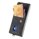 For OPPO Find N5 Retro Card Wallet Fold Leather Phone Case with Strap(Black) - 3