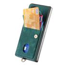 For OPPO Find N5 Retro Card Wallet Fold Leather Phone Case with Strap(Green) - 3