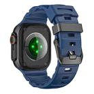 For Apple Watch 46mm / 49mm / 45mm / 44mm Black Buckle Field Path Fluororubber Watch Band(Blue) - 3