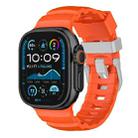 For Apple Watch 46mm / 49mm / 45mm / 44mm Titanium Buckle Field Path Fluororubber Watch Band(Orange) - 1