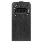 For Nothing Phone 3a R64 Texture Single Vertical Flip Leather Phone Case(Black) - 3