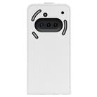 For Nothing Phone 3a R64 Texture Single Vertical Flip Leather Phone Case(White) - 3