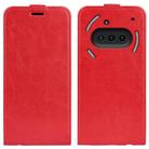 For Nothing Phone 3a R64 Texture Single Vertical Flip Leather Phone Case(Red) - 1
