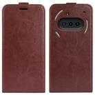 For Nothing Phone 3a R64 Texture Single Vertical Flip Leather Phone Case(Brown) - 1