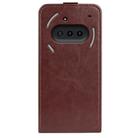 For Nothing Phone 3a R64 Texture Single Vertical Flip Leather Phone Case(Brown) - 3