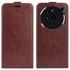 For Nothing Phone 3a Pro R64 Texture Single Vertical Flip Leather Phone Case(Brown) - 1