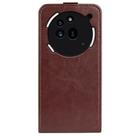 For Nothing Phone 3a Pro R64 Texture Single Vertical Flip Leather Phone Case(Brown) - 3