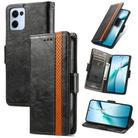 For OPPO Reno13 CaseNeo Splicing Dual Magnetic Buckle Leather Phone Case(Black) - 1