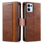 For OPPO Reno13 CaseNeo Splicing Dual Magnetic Buckle Leather Phone Case(Brown) - 2