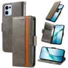 For OPPO Reno13 Pro CaseNeo Splicing Dual Magnetic Buckle Leather Phone Case(Gray) - 1