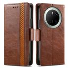 For Huawei Mate 70 CaseNeo Splicing Dual Magnetic Buckle Leather Phone Case(Brown) - 2