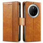 For Huawei Mate 70 CaseNeo Splicing Dual Magnetic Buckle Leather Phone Case(Khaki) - 2