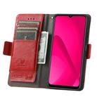 For Huawei Mate 70 CaseNeo Splicing Dual Magnetic Buckle Leather Phone Case(Red) - 3