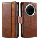 For Huawei Mate 70 Pro CaseNeo Splicing Dual Magnetic Buckle Leather Phone Case(Brown) - 2