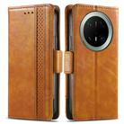 For Huawei Mate 70 Pro CaseNeo Splicing Dual Magnetic Buckle Leather Phone Case(Khaki) - 2