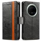For Huawei Mate 70 Pro+ CaseNeo Splicing Dual Magnetic Buckle Leather Phone Case(Black) - 2