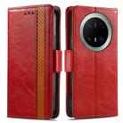 For Huawei Mate 70 Pro+ CaseNeo Splicing Dual Magnetic Buckle Leather Phone Case(Red) - 2