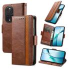 For Huawei nova 13 Pro CaseNeo Splicing Dual Magnetic Buckle Leather Phone Case(Brown) - 1