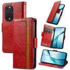 For Huawei nova 13 Pro CaseNeo Splicing Dual Magnetic Buckle Leather Phone Case(Red) - 1