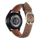 20mm Litchi Texture Square Buckle Genuine Leather Watch Band(Dark Brown) - 2