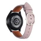 20mm Litchi Texture Square Buckle Genuine Leather Watch Band(Purple) - 2