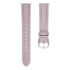 20mm Litchi Texture Square Buckle Genuine Leather Watch Band(Purple) - 3