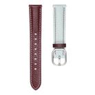 20mm Litchi Texture Square Buckle Genuine Leather Watch Band(Blue+Wine Red) - 3