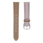 20mm Litchi Texture Square Buckle Genuine Leather Watch Band(Purple+Brown) - 3