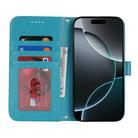 For iPhone 11 Pro Double Fold Printed Embossing Leather Phone Case(Blue) - 3