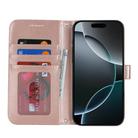 For iPhone 11 Pro Double Fold Printed Embossing Leather Phone Case(Rose Gold) - 3