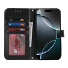 For iPhone 13 mini Double Fold Printed Embossing Leather Phone Case(Black) - 3