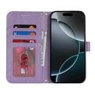 For iPhone 13 mini Double Fold Printed Embossing Leather Phone Case(Purple) - 3